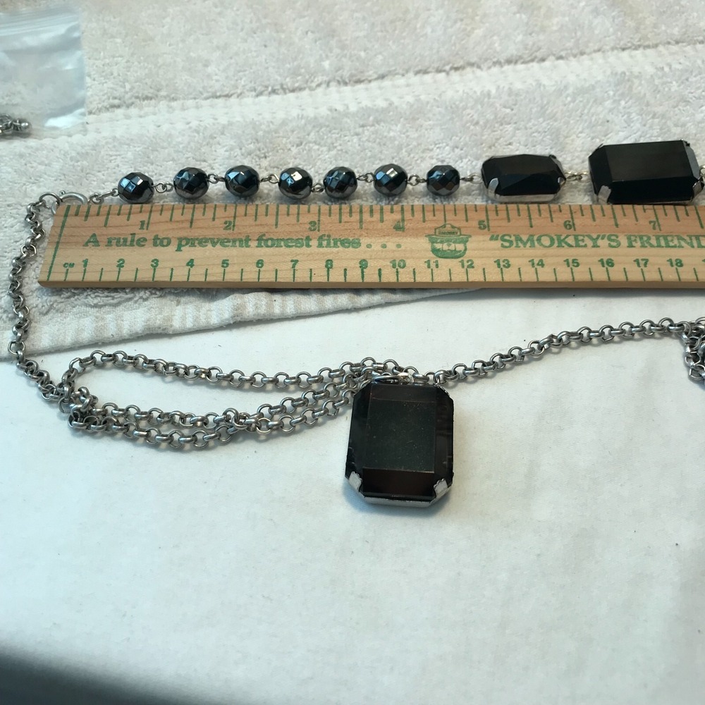 Avon / Mark 2007 Three in One Convertible Necklace - Burnished Silvertone